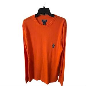 Polo Ralph Lauren Waffle Knit Bear Logo
Pullover Long sleeve Mens Size L Orange